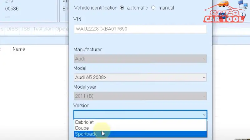 Choose-version-of-vehicle-in-odis-software