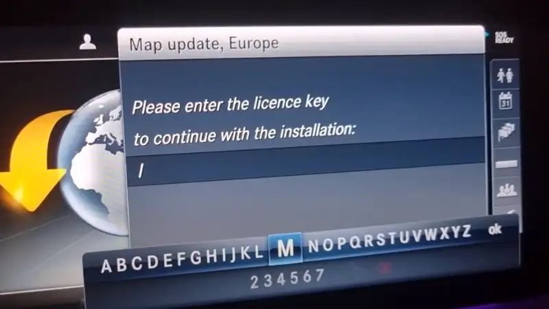 Enter-licence-key-when-mercedes-navigation-update