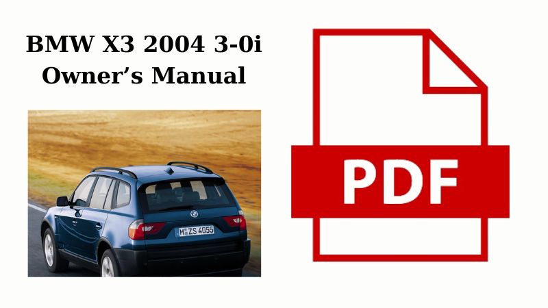 2004-bmw-x3-owner's-manual-